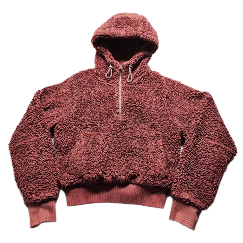 Lululemon Scuba Half-Zip Hoodie Womens 2 Red Merlot Oversized Fleece LW3FLRS